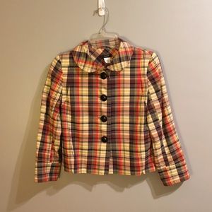 J. Crew plaid light jacket